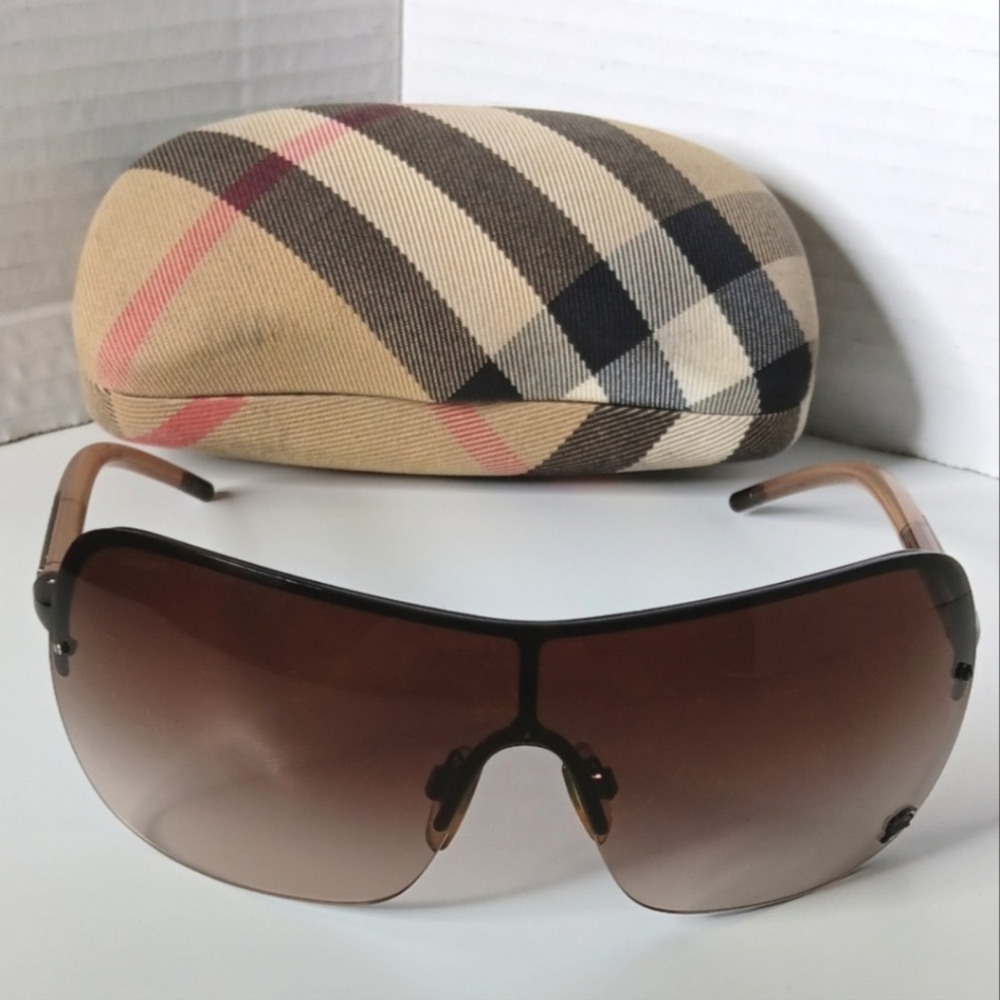 Burberry sunglasses Used with case, brown and beige.